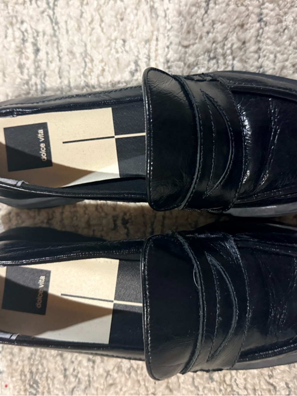 Dolce Vita Black Leather Woman’s Penny Loafers